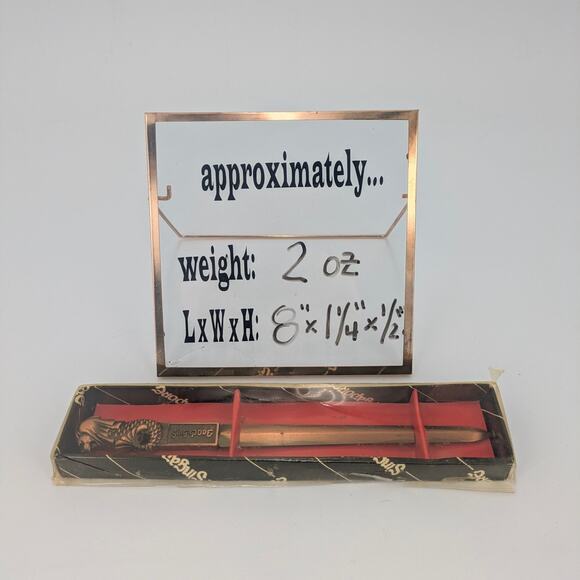 Merlion Letter Opener Metal VTG Singapore Bronze Color 8" Mermaid Lion Mascot - Picture 8 of 9